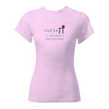 26 Degrees Forward Pink Cotton Cutie Pi Women's Fitted Tee, Large