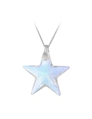 Sterling Silver Swarovski Elements Star Pendant Necklace, 18"