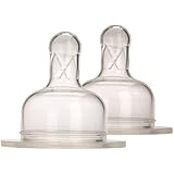 Born Free BPA-Free Level 1 Slow Flow Silicone Nipples, 0-3M - Twin pack - Pack of 2
