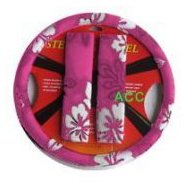Pink Hawaiian Hibiscus Floral Print Steering Wheel Cover and Seat Belt Pads