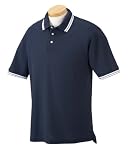 Chestnut Hill Men’s Short Sleeve Tipped Performance Plus Pique Polo Shirt CH113