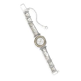 14 Karat Gold and Sterling Silver Watch with Round Face by West Coast Jewelry