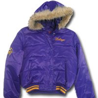 Minnesota Vikings Purple Women's Parka Winter Coat, X-Large