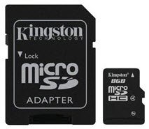 Professional Kingston MicroSD 8GB (8 Gigabyte) Card for Samsung SGH-A867 Eternity with custom formating and SD Adapter. (MicroSDHC SDHC Class 4 Certified)