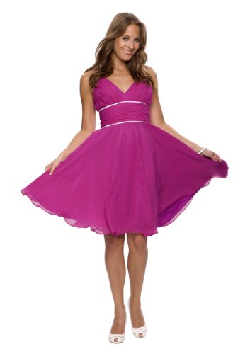 Astrapahl, Elegantes Cocktailkleid, breite Träger, Farbe purple