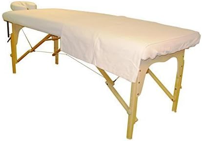 GGI International Poly-Cotton Massage Table Sheet Set, White by GGI International