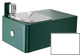Garden Water Features & Outdoor Fountains item: Haws 1025-WHITE White Wall Mounted, Barrier-Free, Single Bubbler, 11 gauge fabricated steel Drinking Fountain with powder-coated finish over a Galvanized Substrate. 1025