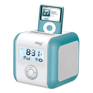 Childrens Toyshop  Electronics : Ozaki imini Radio Alarm Clock Ipod Speaker Pearl Blue