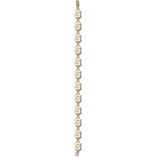 Michigan State University Sm S Polish Bracelet 7 (14kt)