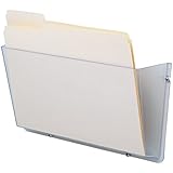 Deflecto One-Pocket Unbreakable Docupocket Wall File, 14.5" x 3" x 6.5", Letter, Clear (63201)