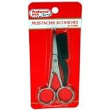 Mustache Scissors with Comb for Precise Cutting & Shaping - 1 ea