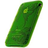 Cellet Green Leaf Design Jelly 2 Case For Apple iPhone 3G & 3G S