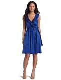 maxandcleo Women's Sleeveless Pleated Faux Wrap Dress