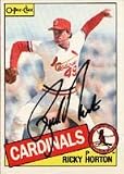 Ricky Horton, St. Louis Cardinals Autographed Card