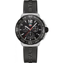 TAG Heuer Men's CAU1110.FT6024 Formula 1 Black Dial Black Rubber Strap Quartz Watch