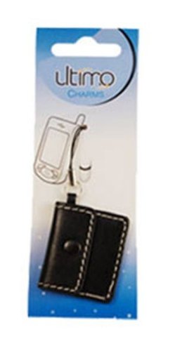 Santok - Ultimo - Pendentif téléphone pochette cuir pour carte Sim - Noir