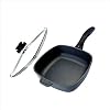 Swiss Diamond Cast-Aluminum Nonstick 8-by-8-Inch Square Saute Pan with Lid