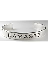 Sterling Silver Namaste Cuff Bracelet for the Standard Size Wrist...Simple and Stunning
