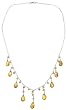 Sterling Silver Citrine Chandelier Necklace, 16"