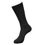 Mens Cotton Blend Ribbed Dress Socks Value 6-Pack - Black