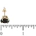 Crazy2Shop 14K Yellow Gold Round Black Simulated Diamond Earring Set, Prong Setting