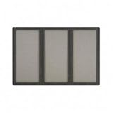 Quartet 2367L Quartet Enclosed Bulletin Board, Fabric Covered Cork, 72x48, GY, Aluminum Frame