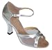 Bridal Ballroom Dancing Shoes - Silver & Mesh Wedding Dance Shoe Nicole