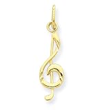 14k Music Note Pendant