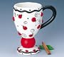 Adorable Ladybug Cappuccino Coffee Mug With Ladybugs And Swirls