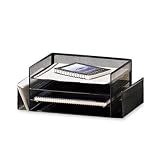 SPR82985-DeskSorter,Mesh,6Compartment,Black