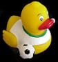 Soccer Rubber Ducky (white)