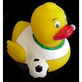 Soccer Rubber Ducky (white)