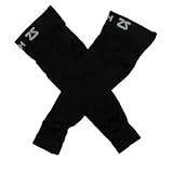 Zensah Unisex Adult Compression Arm Sleeves, Black, Small/Medium