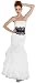 Strapless Prom Dress Tiered Mesh Long Gown With Jeweled Lace