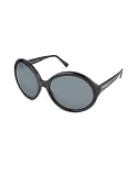 Salvatore Ferragamo Glam Round Oversize Plastic Sunglasses black/smoke