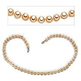 7-8mm Golden Cultured Pearl Necklace