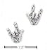 Sterling Silver Sign Language Love Post Earrings