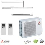 MXZ2A20NA+MSZA09NA+MSZA12NA-Wall Mounted Dual Zone Heat Pump-20,000BT