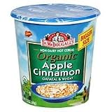Dr. McDougalls Right Foods Non-Dairy Hot Cereal, Organic Apple Cinnamon, Oatmeal & Wheat, 2.3-Ounce Cups (Pack of 6)