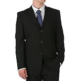 Versace - Versace Black Wool 3 Button Suit, 40