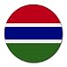 Gambia Flag Round Mouse Pad