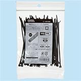 （まとめ） オーム電機 耐候性ロックタイ 100mm 黒 LT-100W100BK 1袋（100本） 【×20セット】