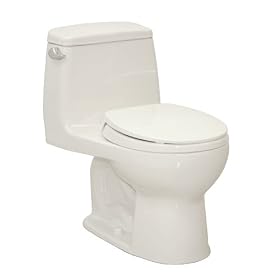 TOTO MS853113E-01 Eco Ultramax Round Front One Piece Toilet, Cotton White