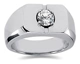 0.50 CTW Men's Diamond Ring in Platinum