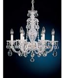Schonbek 2994-40S Sterling 6 Light Single Tier Chandelier in Silver with Swarovski Strass Clear crystal