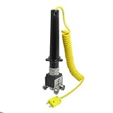 uxcell 熱電対プローブケーブル 熱電対プローブセンサー　熱電対センサー　0-600C　イエローコイル　ローラー 2M