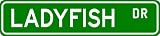 LADYFISH Street Sign ~ Fishing ~ Great Fish Sign for your Lodge, Gameroom, Basement, Garage, Barn