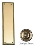 BRASS Accents A06-P0240-609 Academy Push Plate 3 in. x 12 in. Antique Brass