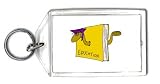 Keychain with hat, worm, book, graduate