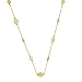 18k Yellow Fancy Station 0.07ct Diamond Necklace - 18 Inch